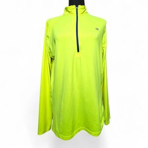 Hind Athletic Top Women's Large Neon Yellow Activewear Running UV Protection